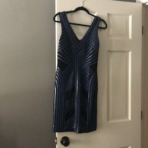 Aidan mattox chevron dress. Worn once!